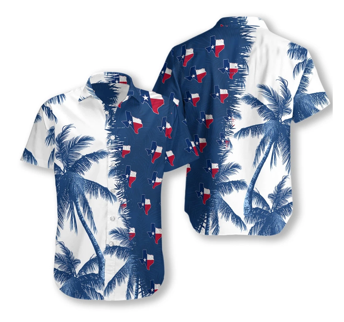 Texas Hawaiian Shirt, Button Up Aloha Shirt For Men, Women