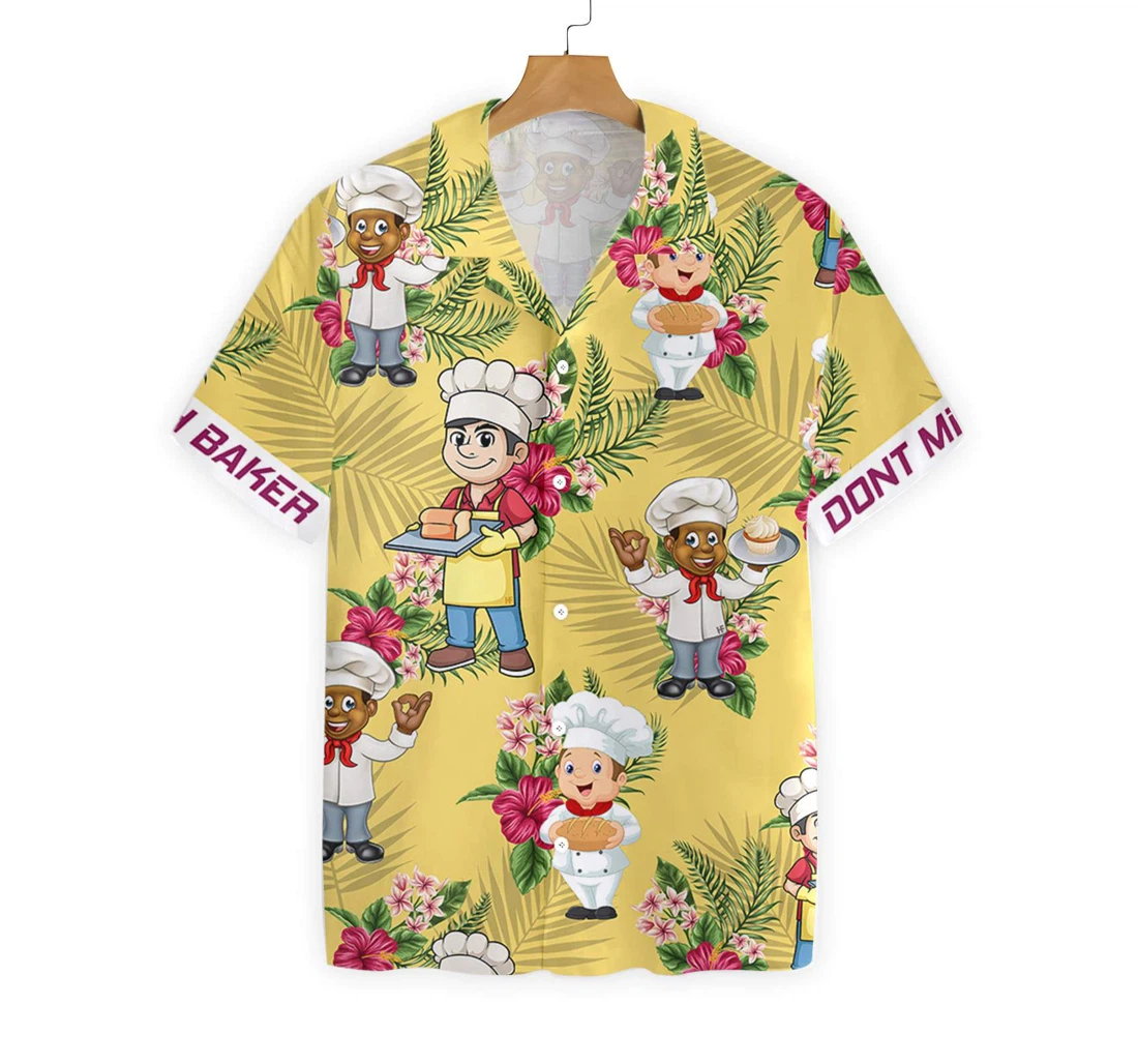 Don't Mess With Baker Hawaiian Shirt, Button Up Aloha Shirt For Men, Women