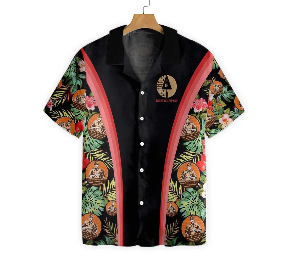 Bricklayer Hawaiian Shirt, Button Up Aloha Shirt For Men, Women