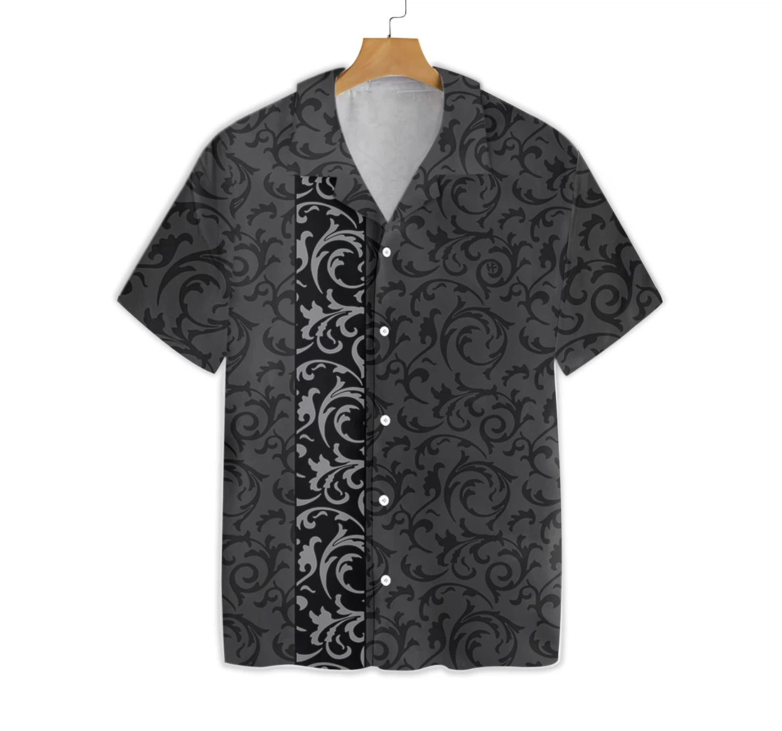 Premium Modern Style Goth Hawaiian Shirt, Button Up Aloha Shirt For Men, Women