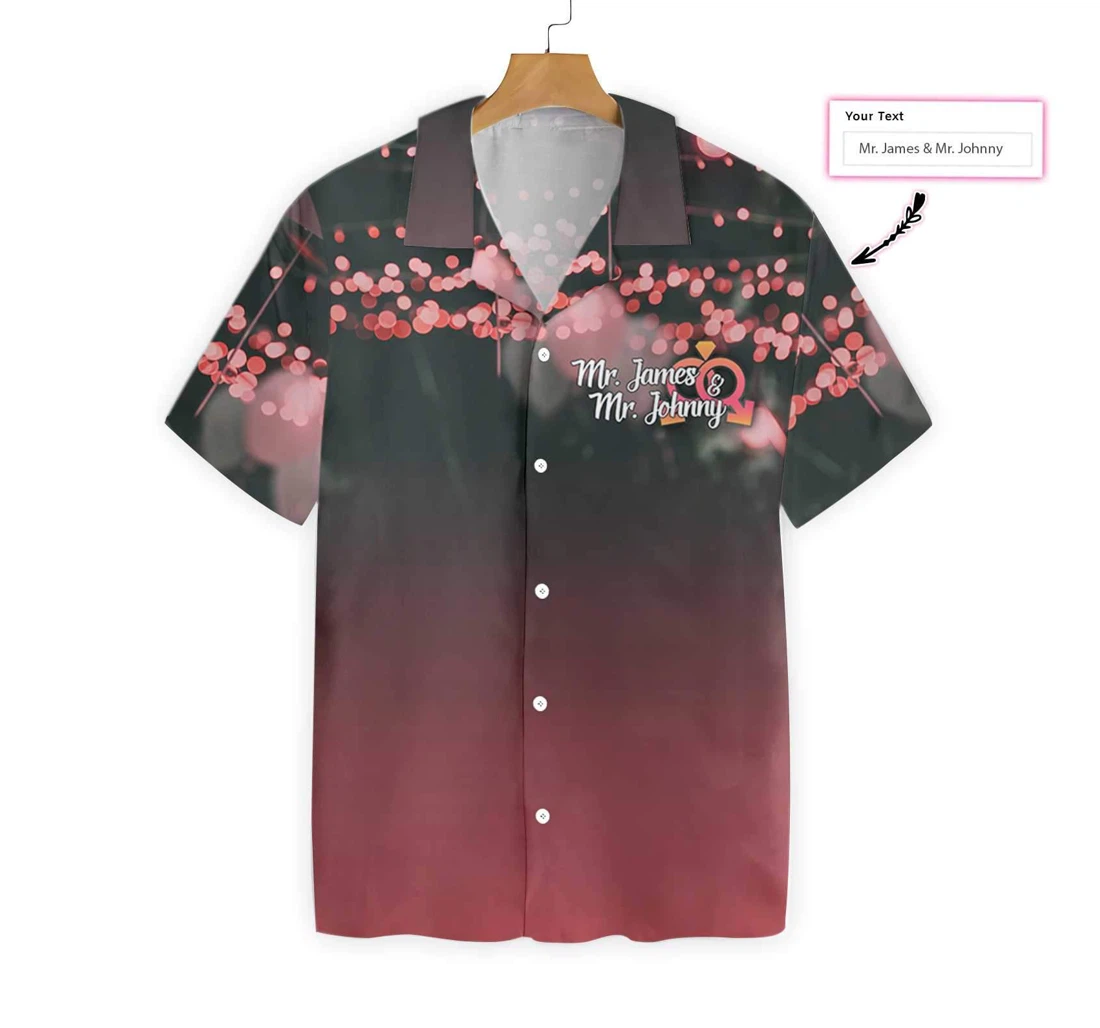 Difference Love Lgbt Gay Wedding Custom Hawaiian Shirt, Button Up Aloha Shirt For Men, Women