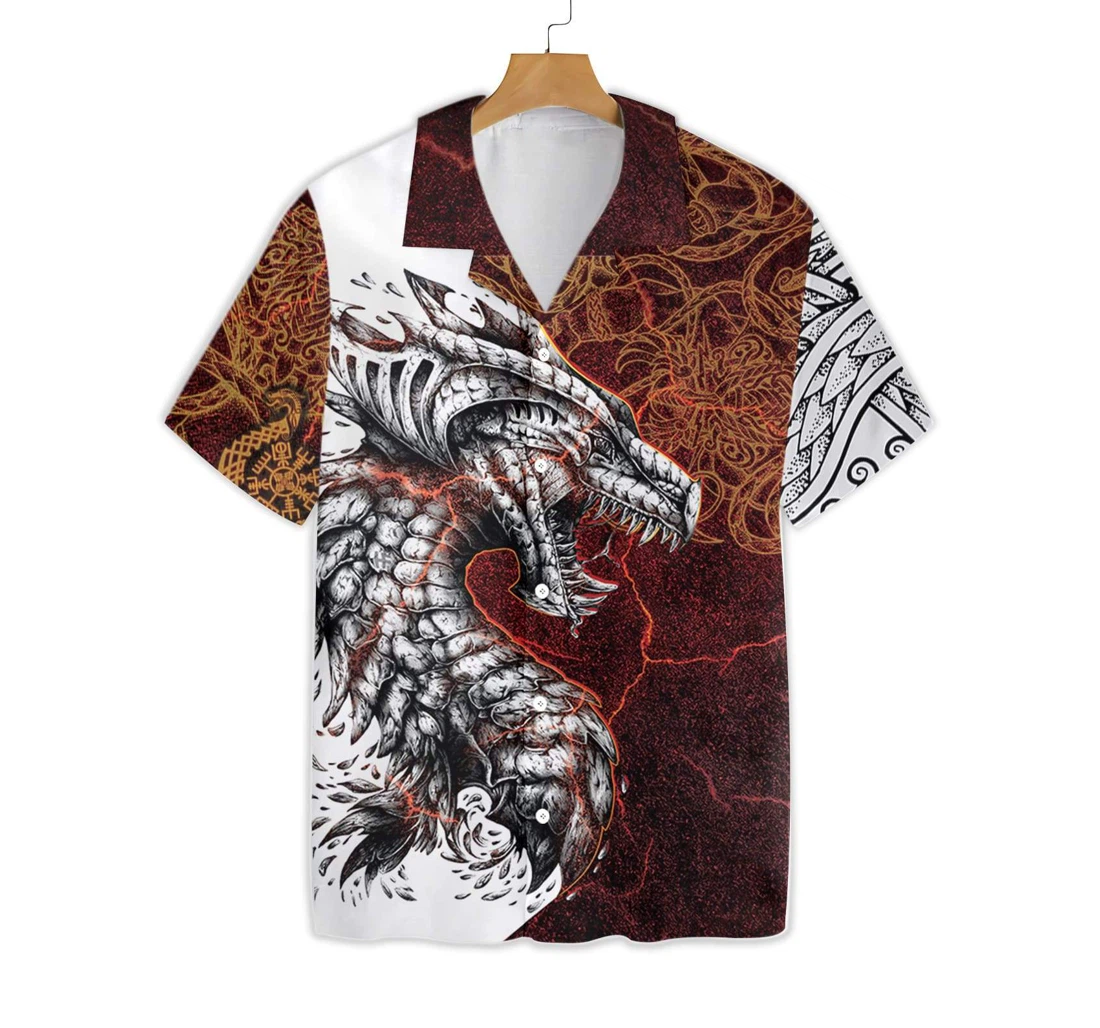 Tattoo Dragon Hawaiian Shirt, Button Up Aloha Shirt For Men, Women