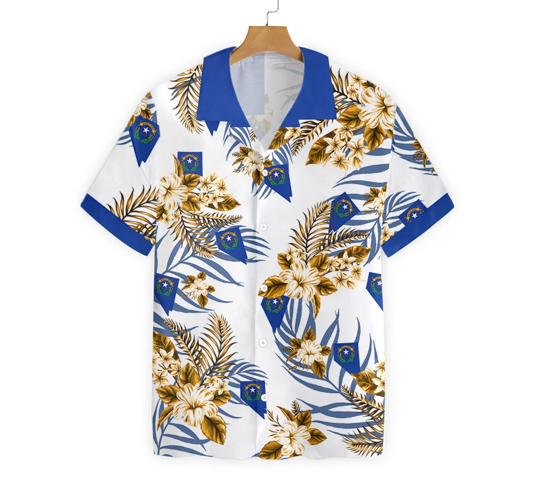 Nevada Proud Hawaiian Shirt, Button Up Aloha Shirt For Men, Women