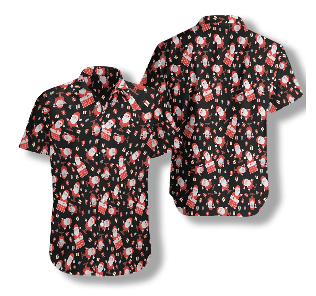 Merry Christmas Santa Claus Hawaiian Shirt, Button Up Aloha Shirt For Men, Women