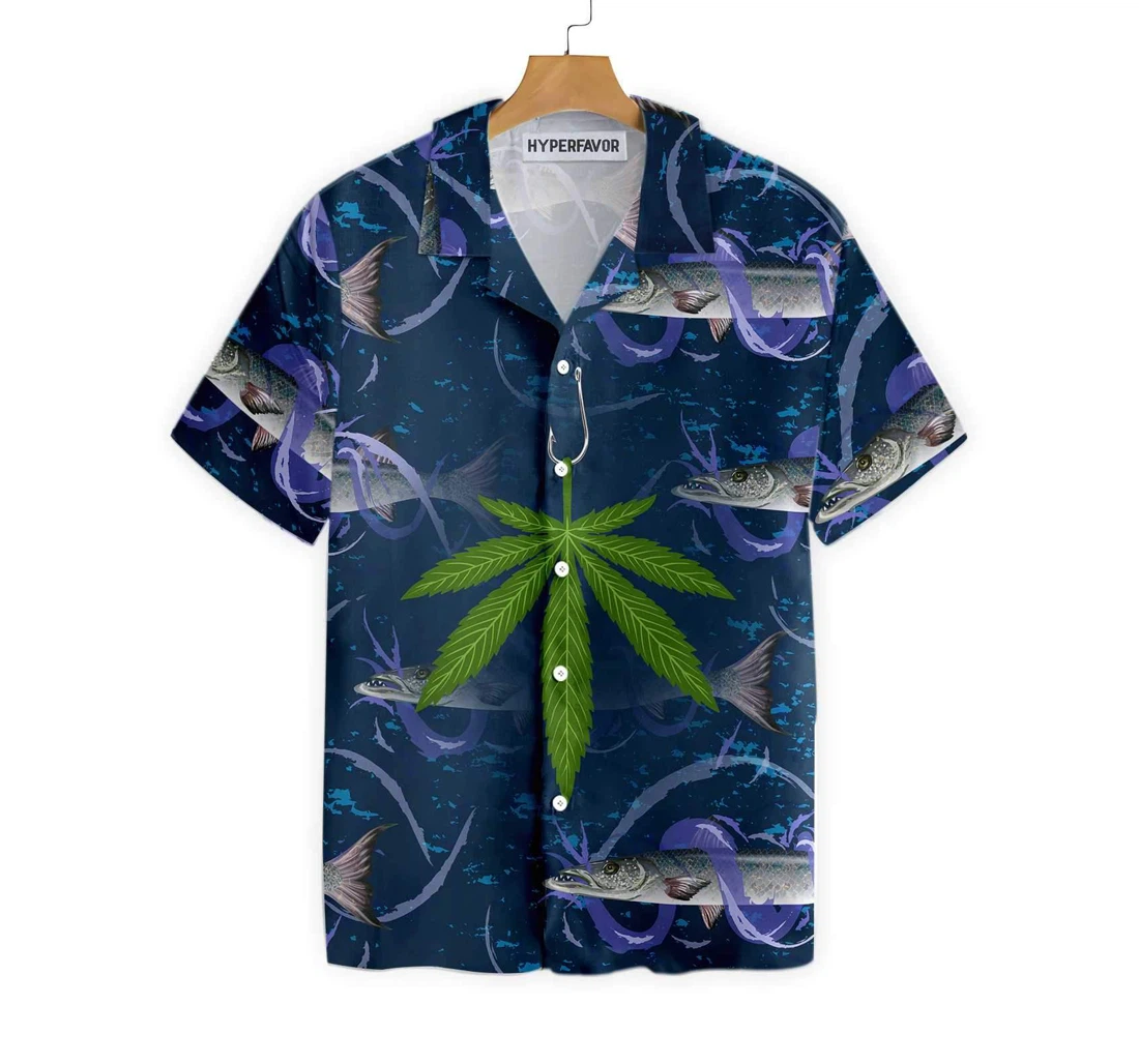 I Just Want Get High & Go Fishing Hawaiian Shirt, Button Up Aloha Shirt For Men, Women