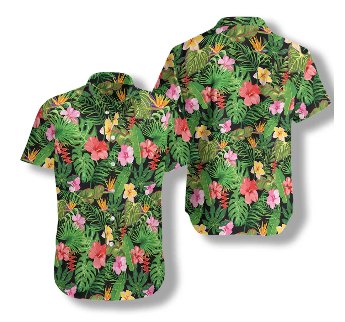 Pattern Hawaiian Shirt, Button Up Aloha Shirt For Men, Women