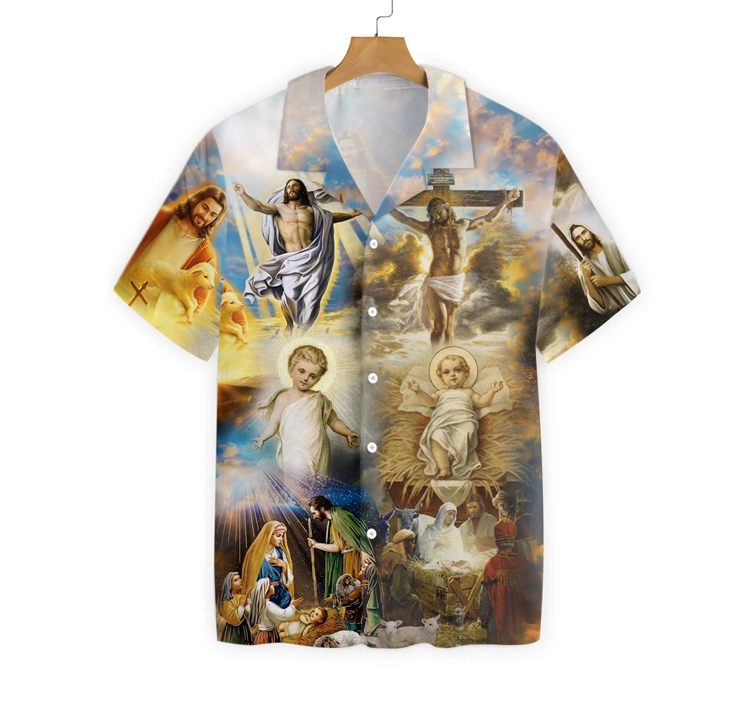 The Life Of Jesus Hawaiian Shirt, Button Up Aloha Shirt For Men, Women