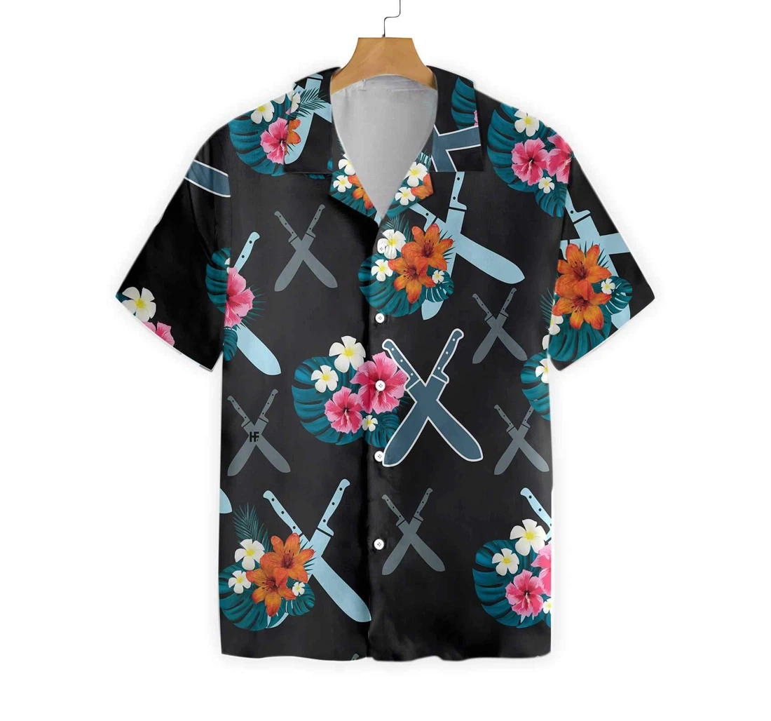 Chef Knives Hawaiian Shirt, Button Up Aloha Shirt For Men, Women