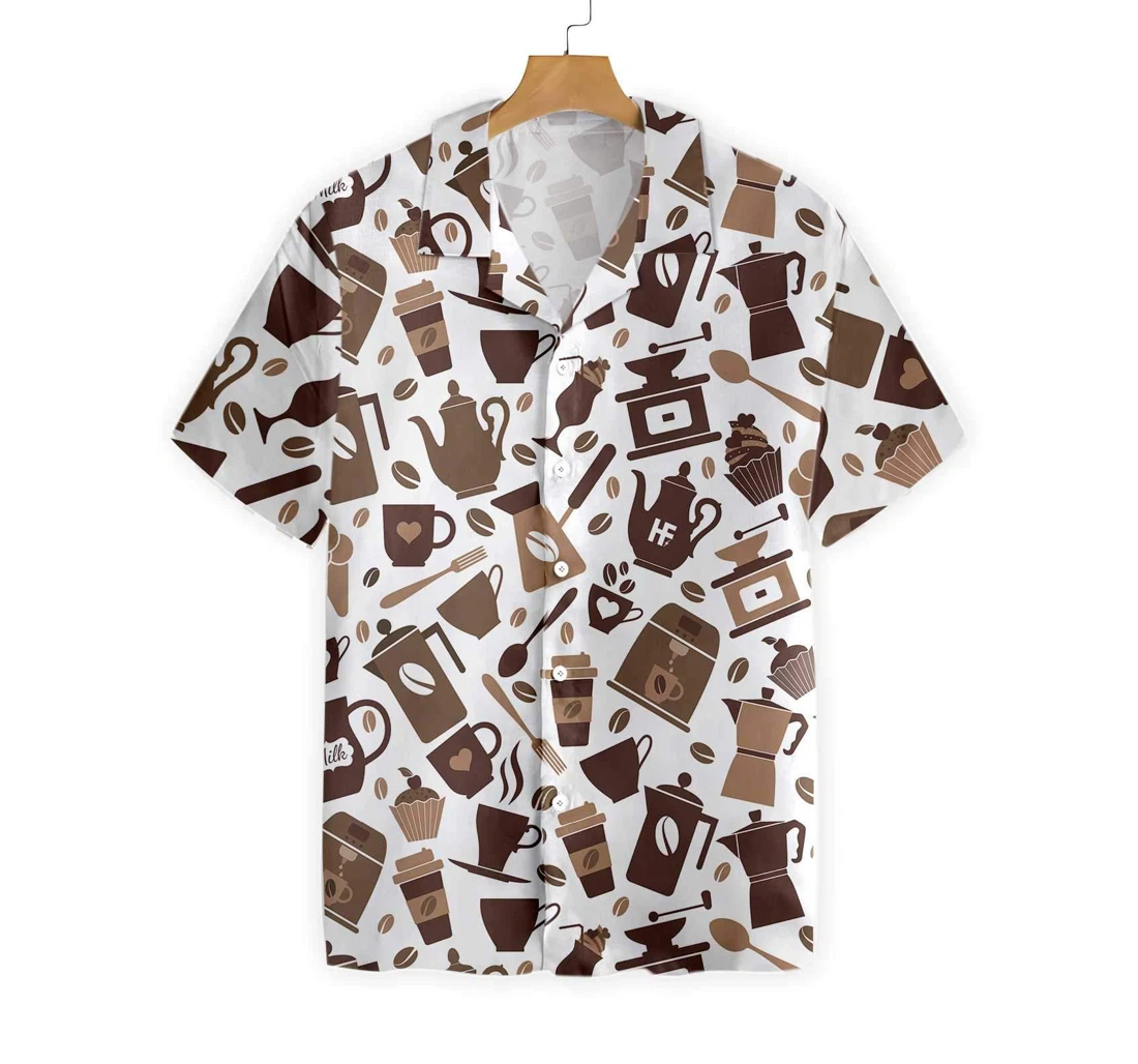 Coffee A New Day Hawaiian Shirt, Button Up Aloha Shirt For Men, Women