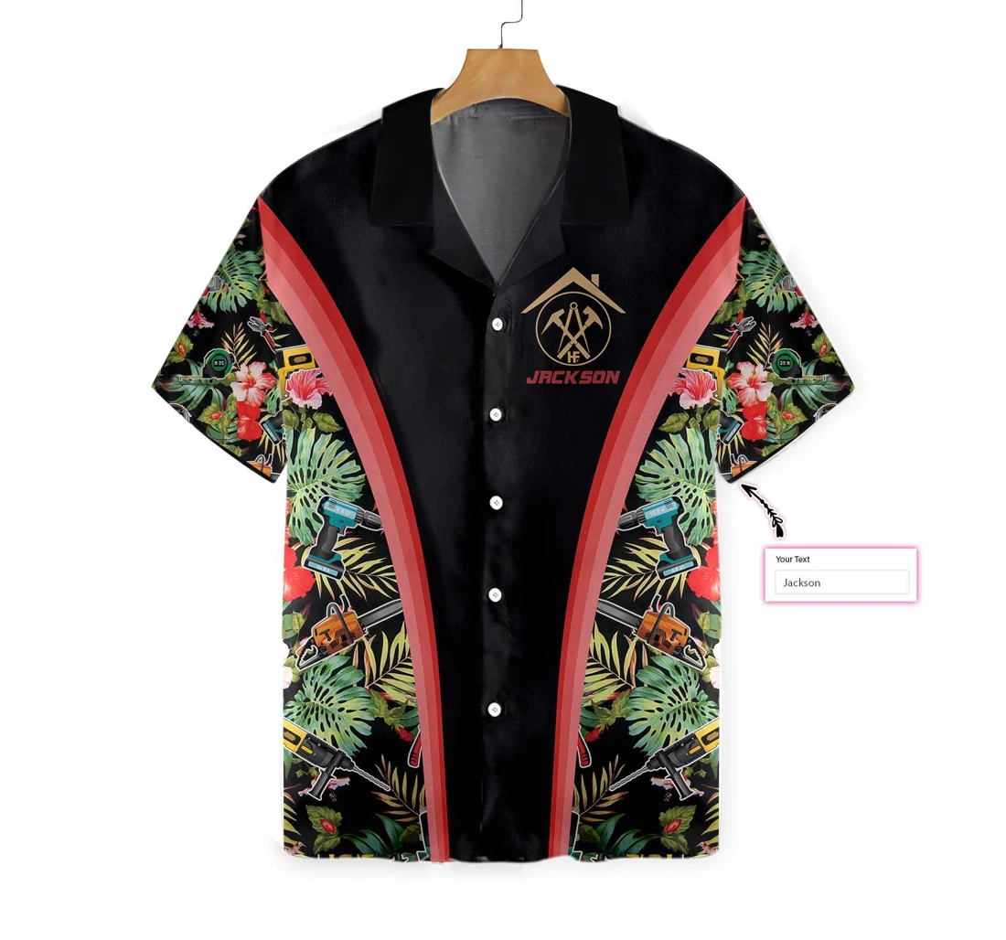 Roofer Custom Hawaiian Shirt, Button Up Aloha Shirt For Men, Women