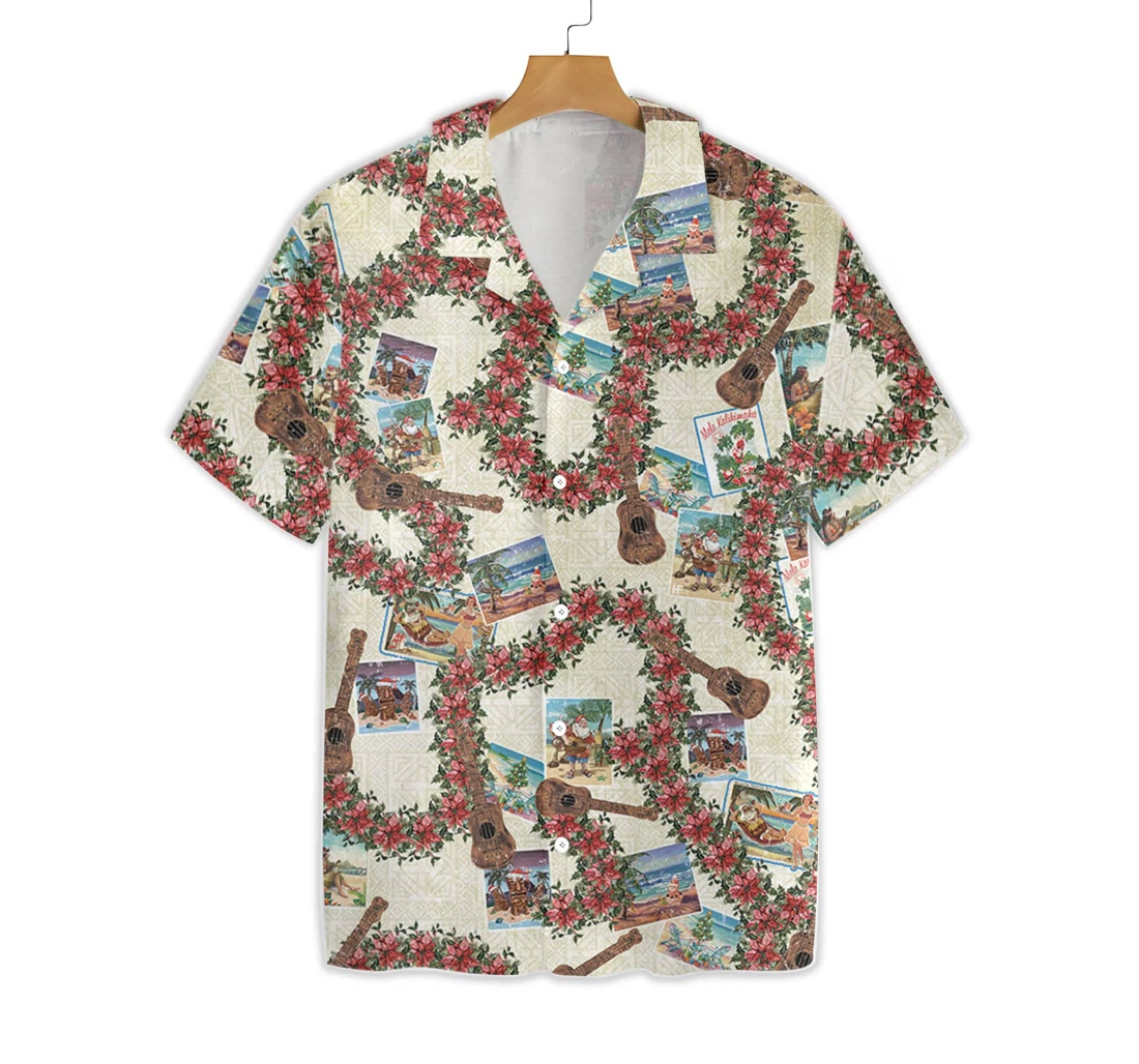 Merry Christmas Santa Claus Hawaiian Shirt, Button Up Aloha Shirt For Men, Women