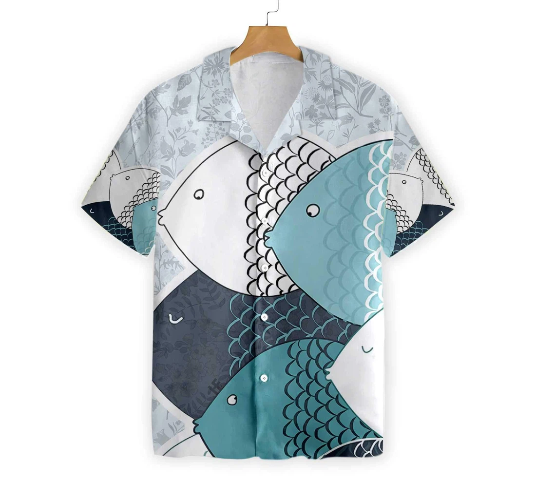 Thousand Fish In The Sea Hawaiian Shirt, Button Up Aloha Shirt For Men, Women