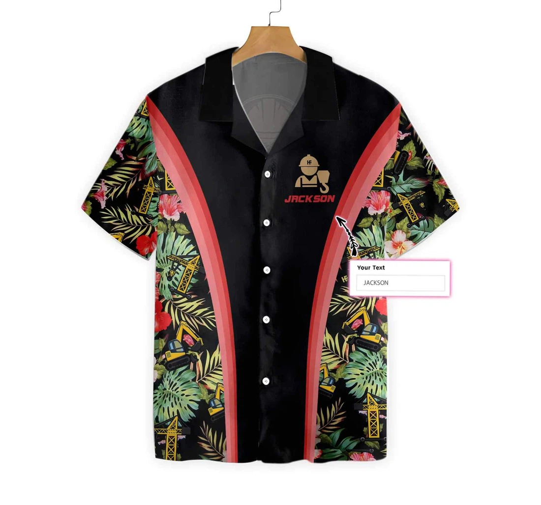 Crane Operator Custom Hawaiian Shirt, Button Up Aloha Shirt For Men, Women