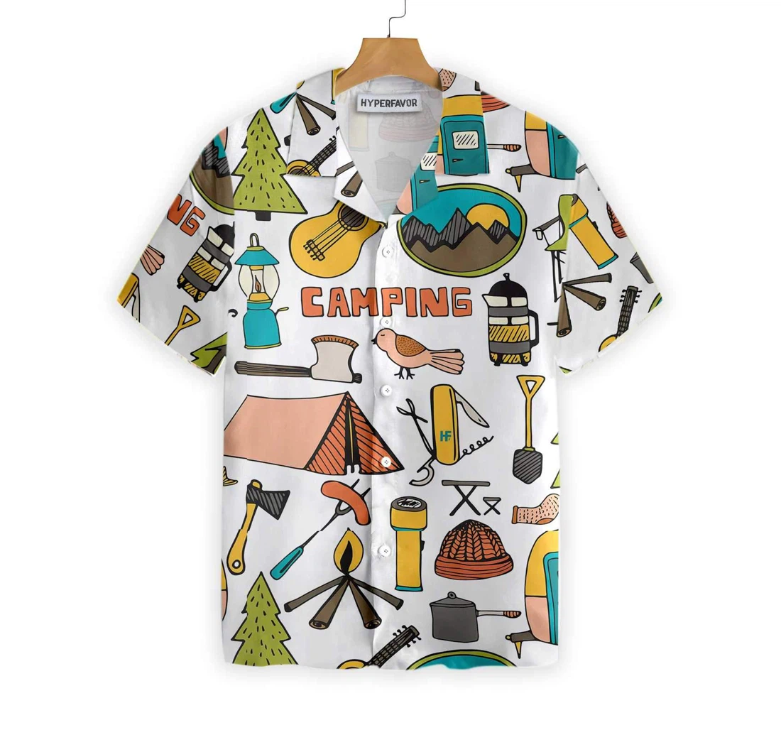 Camping Travel Road Trip Camping Unique Camping Hawaiian Shirt, Button Up Aloha Shirt For Men, Women