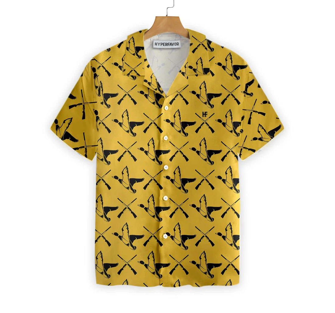 Hunting With Guns & Ducks Hawaiian Shirt, Button Up Aloha Shirt For Men, Women