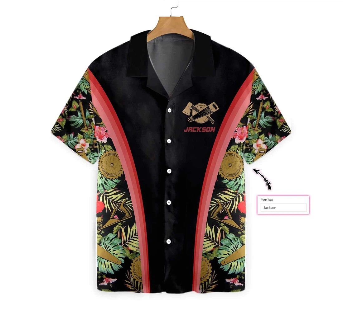 Carpenter Custom Hawaiian Shirt, Button Up Aloha Shirt For Men, Women