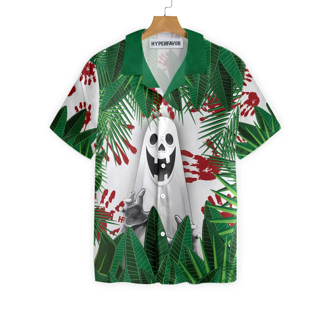 Ghost In The Bushes Halloween Unique Halloween And Hawaiian Shirt, Button Up Aloha Shirt For Men, Women