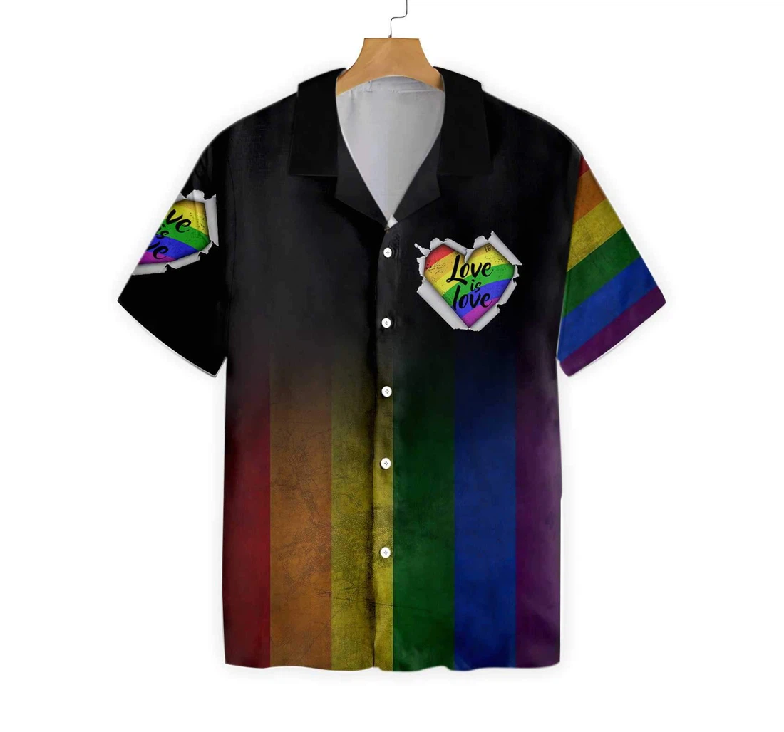 Love Is Love Amazing Lgbt Hawaiian Shirt, Button Up Aloha Shirt For Men, Women