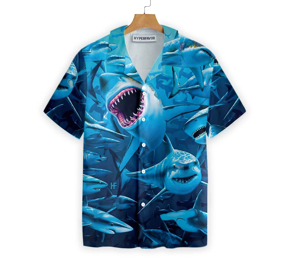 We Are The Great White Sharks Hawaiian Shirt, Button Up Aloha Shirt For Men, Women