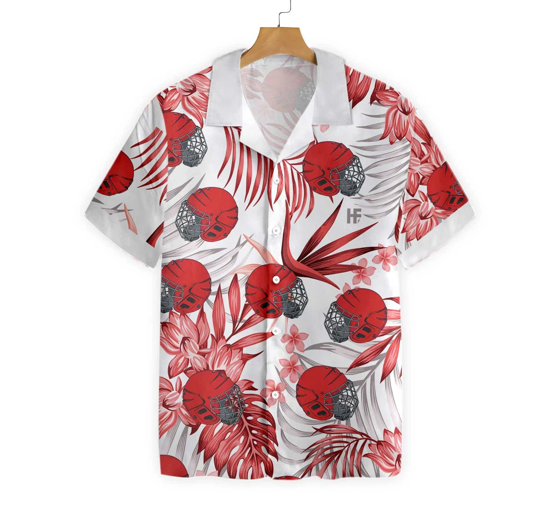 Hockey Hawaiian Shirt, Button Up Aloha Shirt For Men, Women