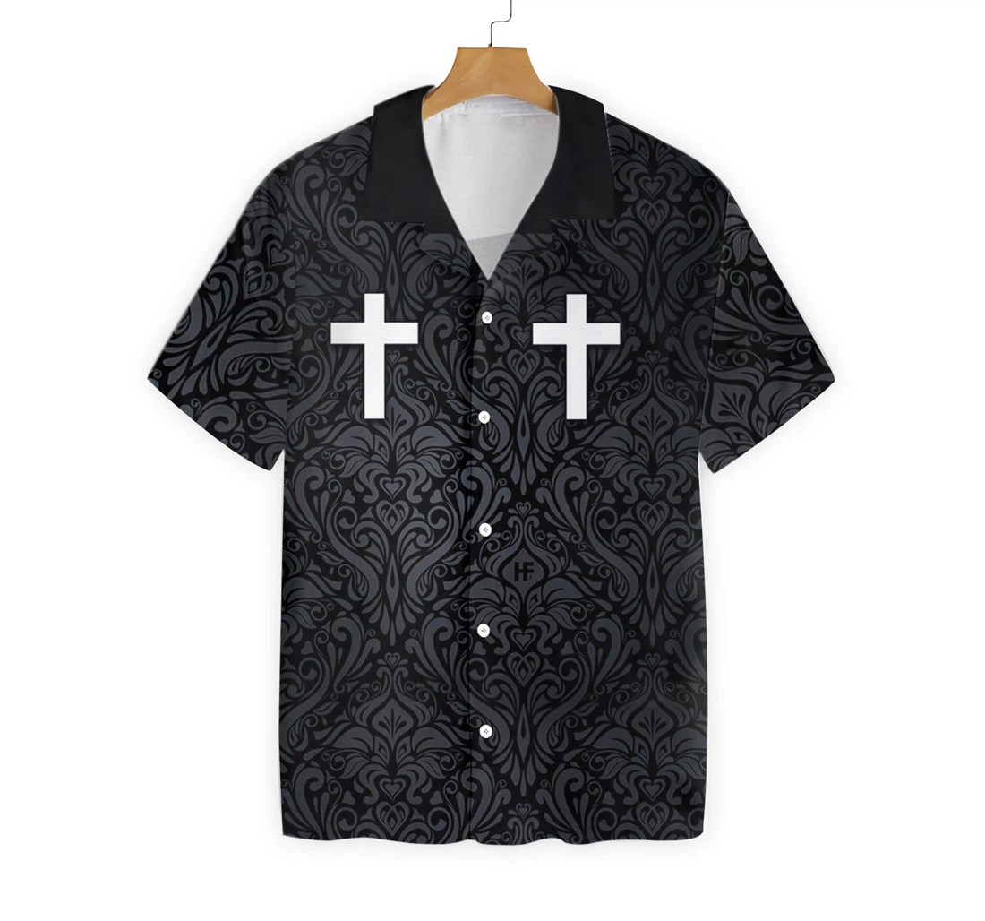 Goth Gang Cross Hawaiian Shirt, Button Up Aloha Shirt For Men, Women