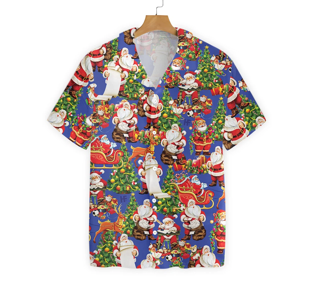 Merry Christmas Santa Claus 6 Hawaiian Shirt, Button Up Aloha Shirt For Men, Women