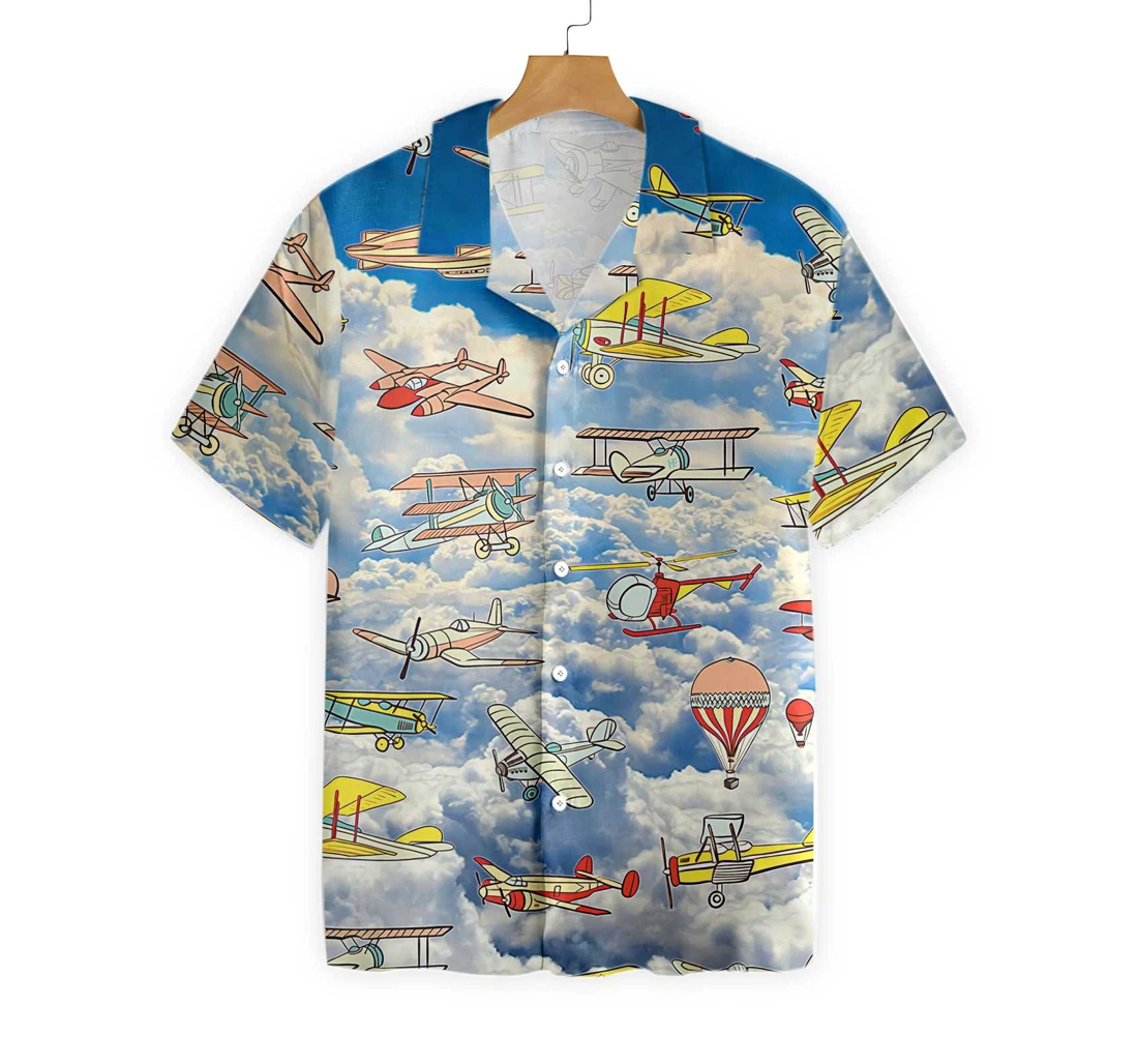 Fly Away Plane Hawaiian Shirt, Button Up Aloha Shirt For Men, Women