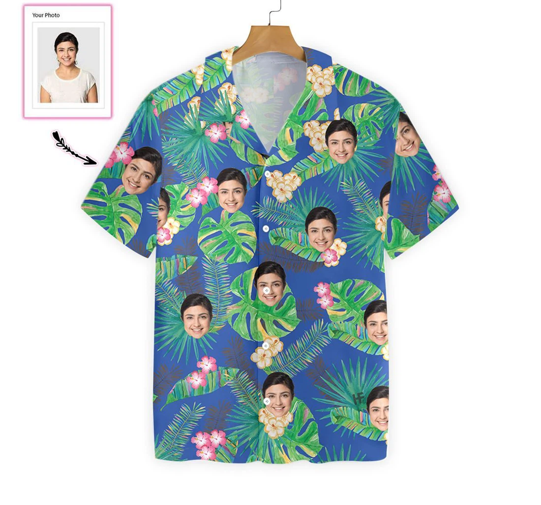 Funny Custom Face Custom Hawaiian Shirt, Button Up Aloha Shirt For Men, Women