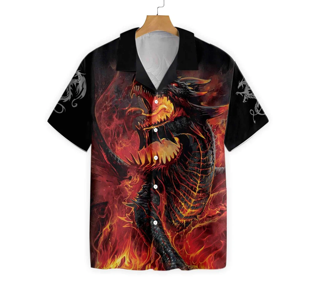 Love Dragon Hawaiian Shirt, Button Up Aloha Shirt For Men, Women