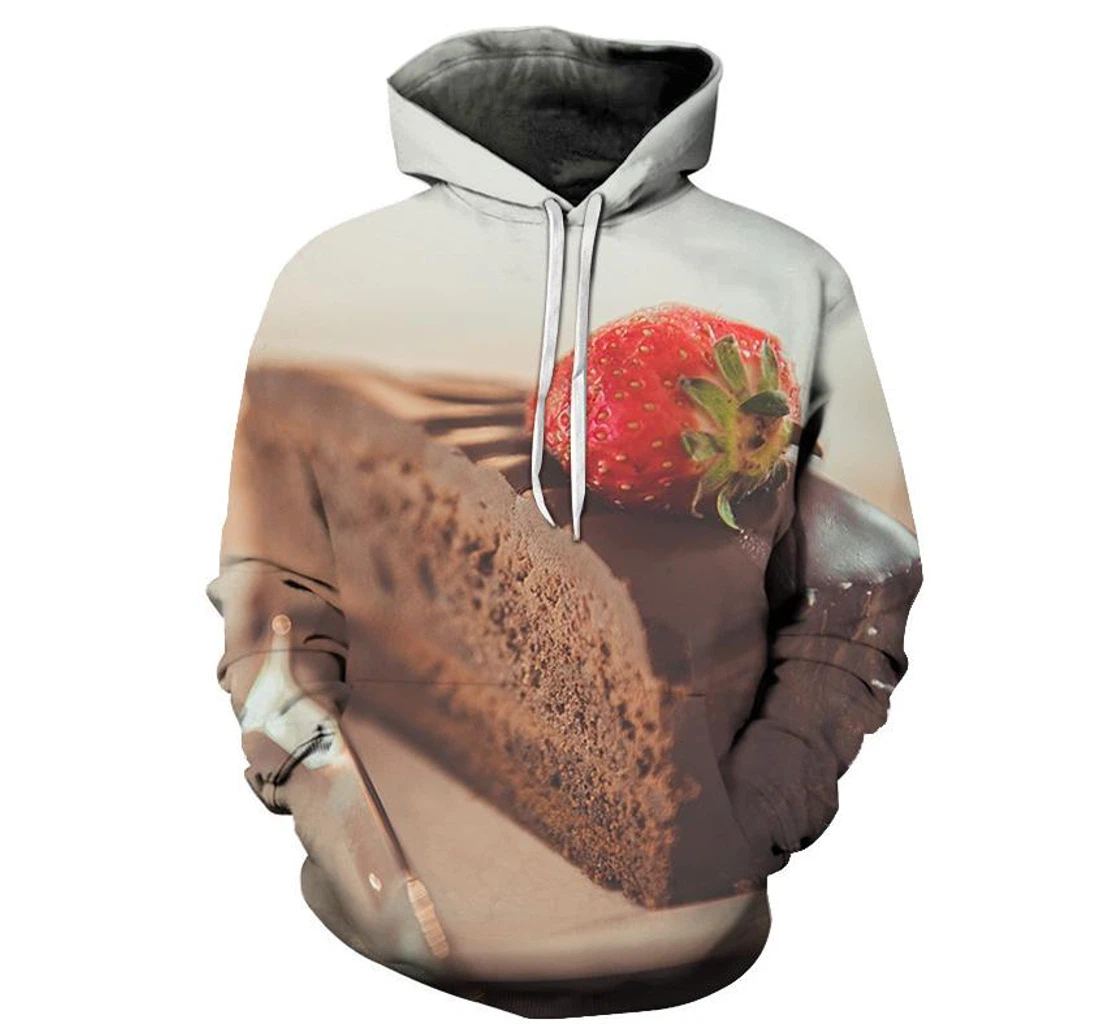 Chocolate Strawberry - 3D Printed Pullover Hoodie