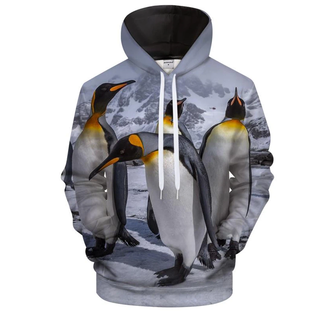 Personalized Penguin Family - 3D Printed Pullover Hoodie