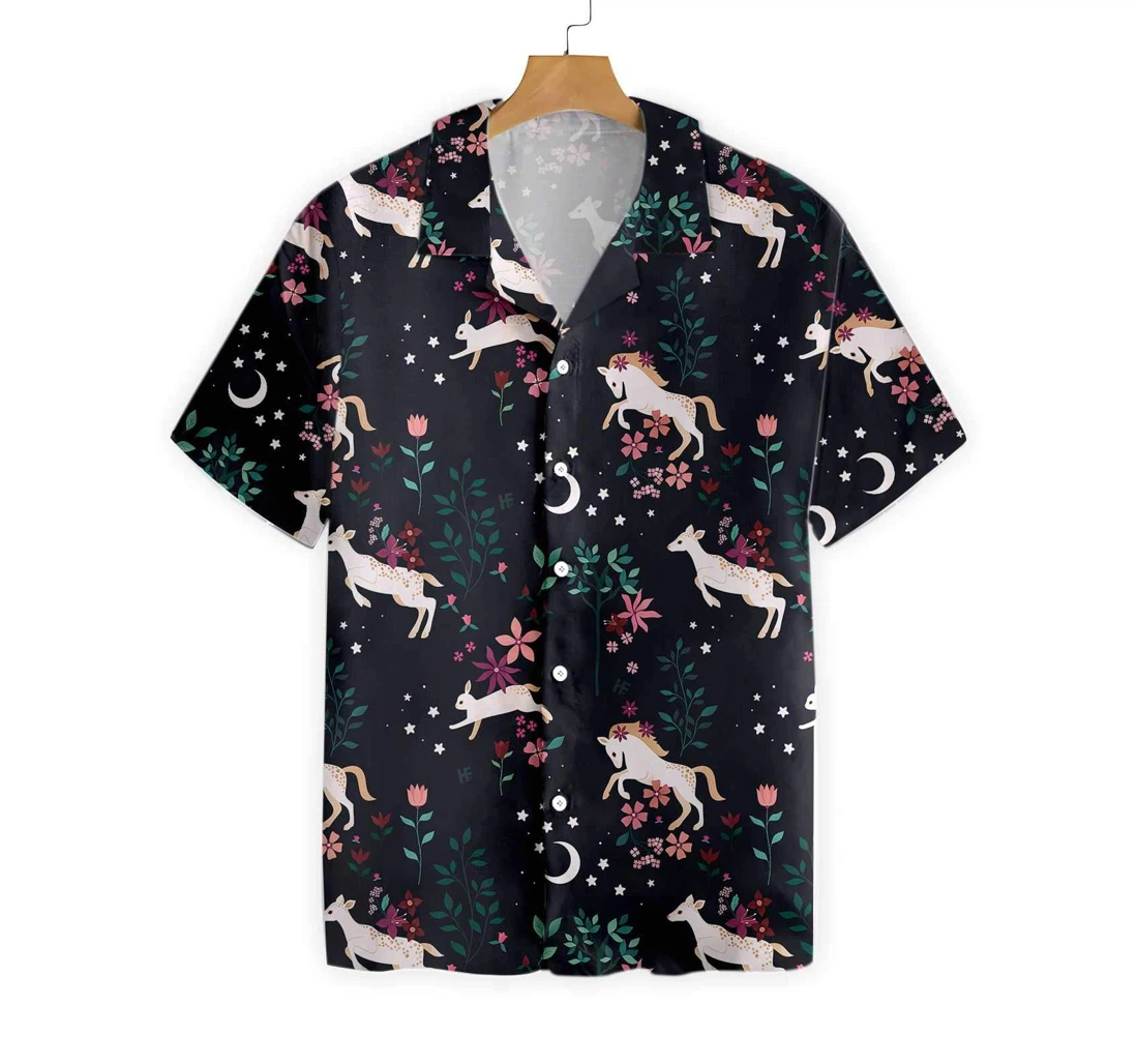 Unicorn Forest Of The Magic Hawaiian Shirt, Button Up Aloha Shirt For Men, Women