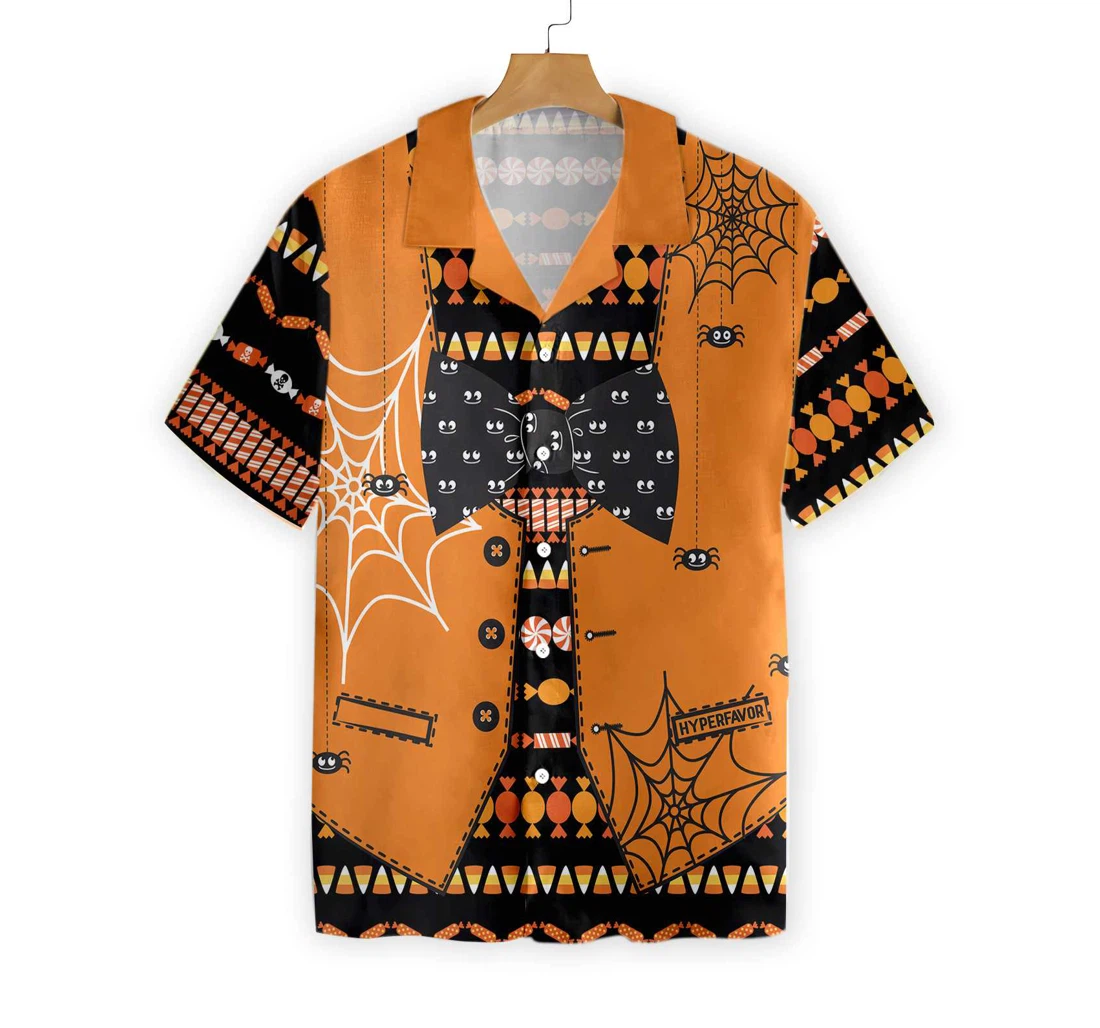 Halloween Candy Man Hawaiian Shirt, Button Up Aloha Shirt For Men, Women