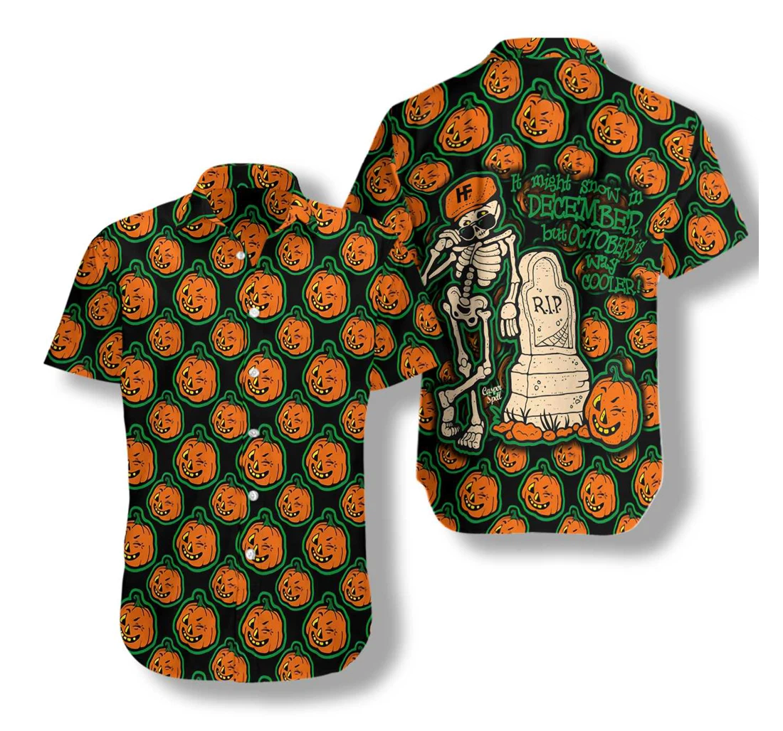 Halloween Is Way Cooler Hawaiian Shirt, Button Up Aloha Shirt For Men, Women