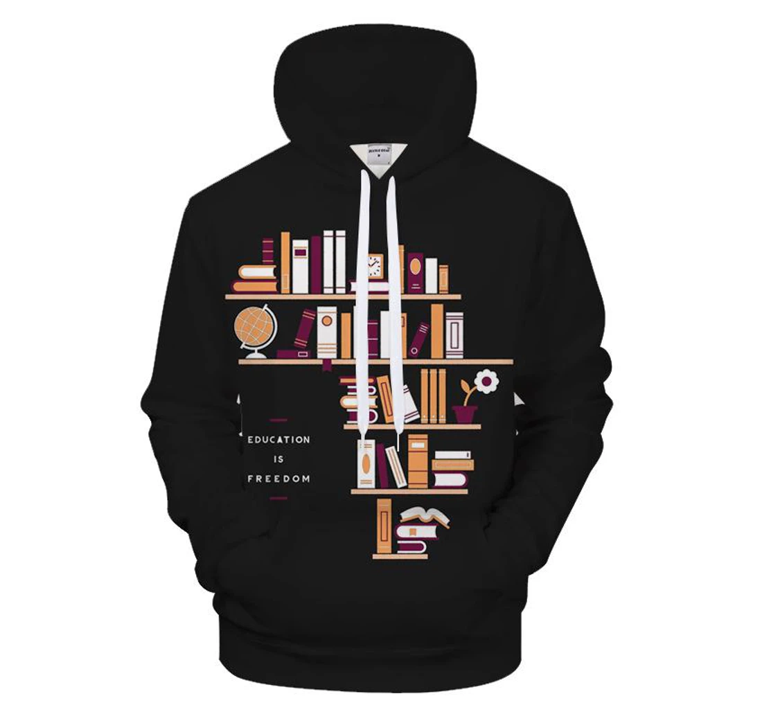 Education Is Freedom - 3D Printed Pullover Hoodie