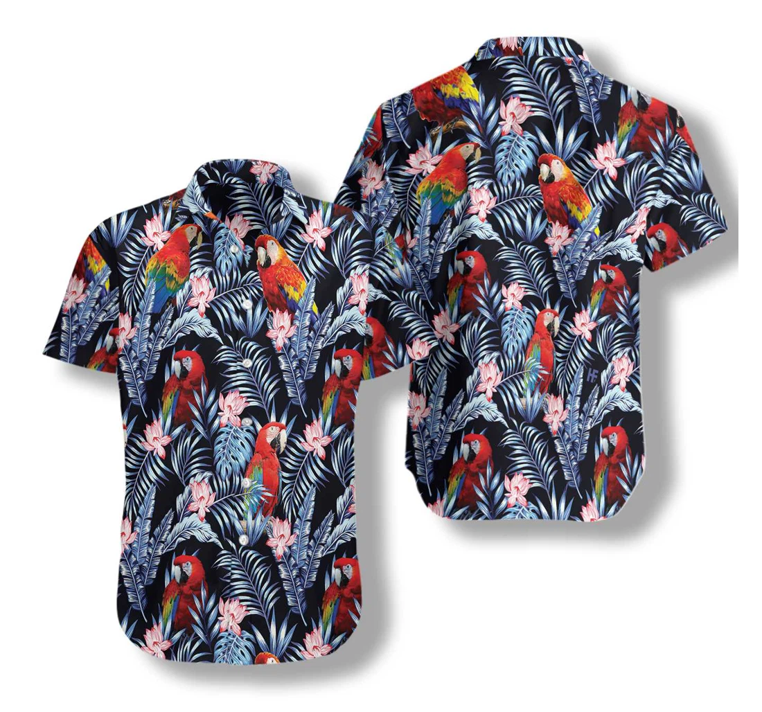 Parrot Hawaiian Shirt, Button Up Aloha Shirt For Men, Women