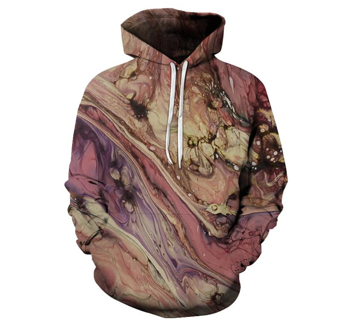 Red Marble - 3D Printed Pullover Hoodie