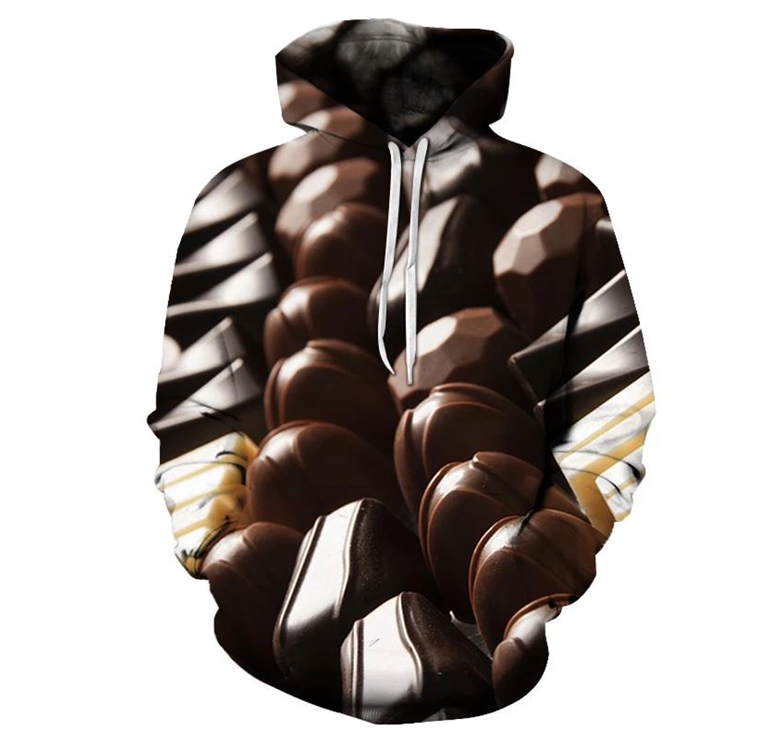 Chocolate Galore - 3D Printed Pullover Hoodie