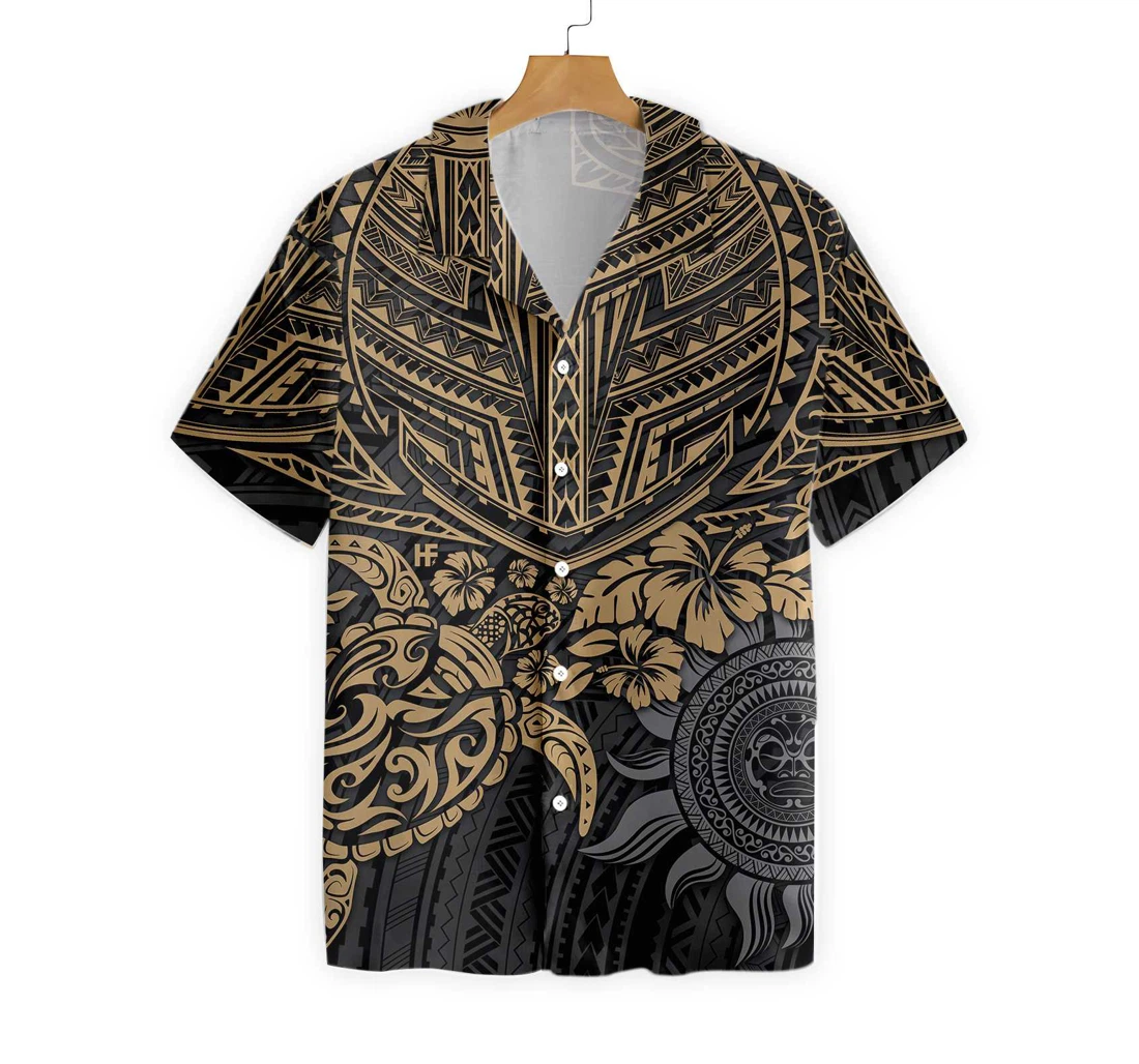Polynesian Maori Sea Turtle Hawaiian Shirt, Button Up Aloha Shirt For Men, Women