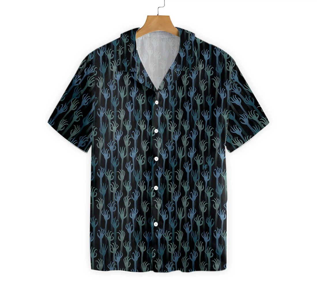 Halloween Hands Of The Dead Hawaiian Shirt, Button Up Aloha Shirt For Men, Women