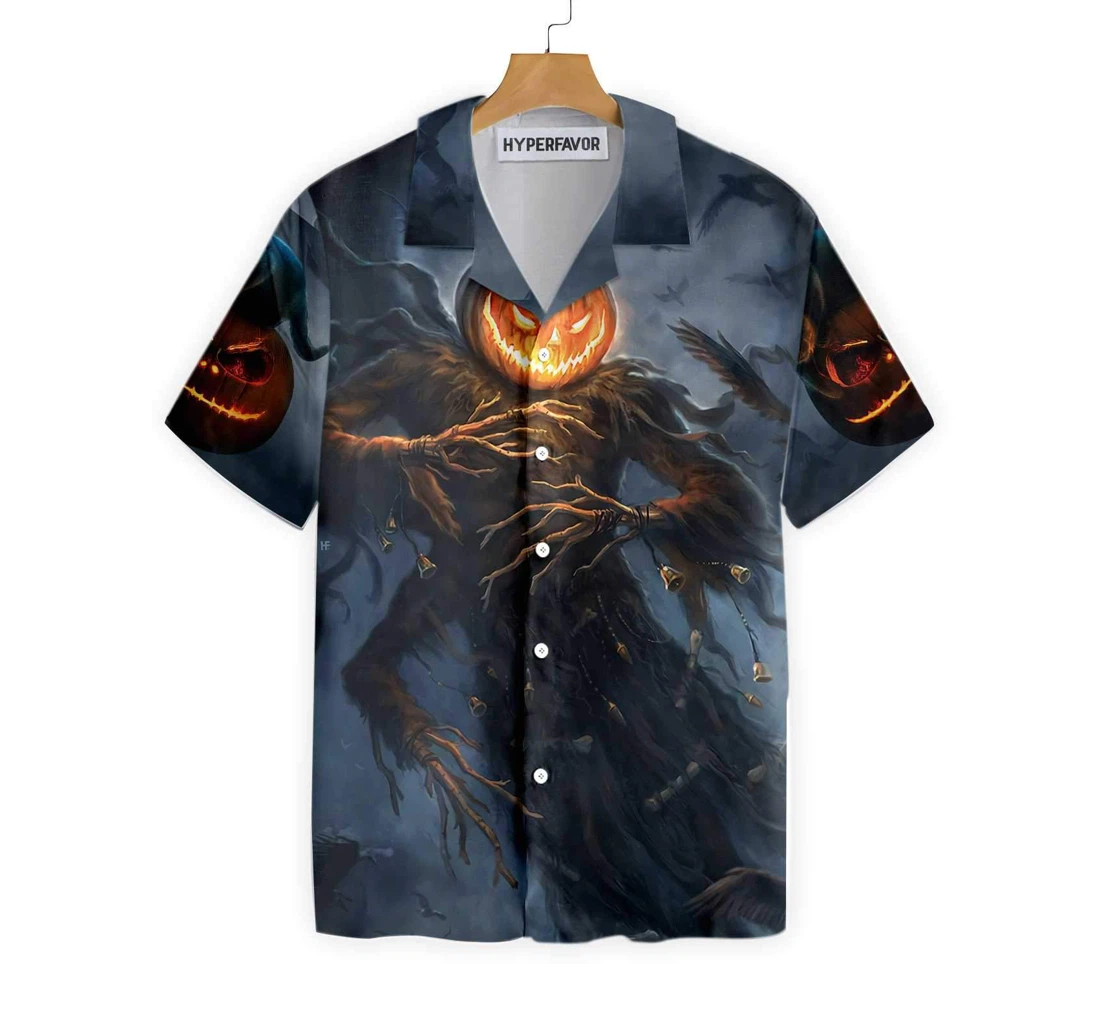Pumpkin Cat Monster Halloween Halloween And Hawaiian Shirt, Button Up Aloha Shirt For Men, Women