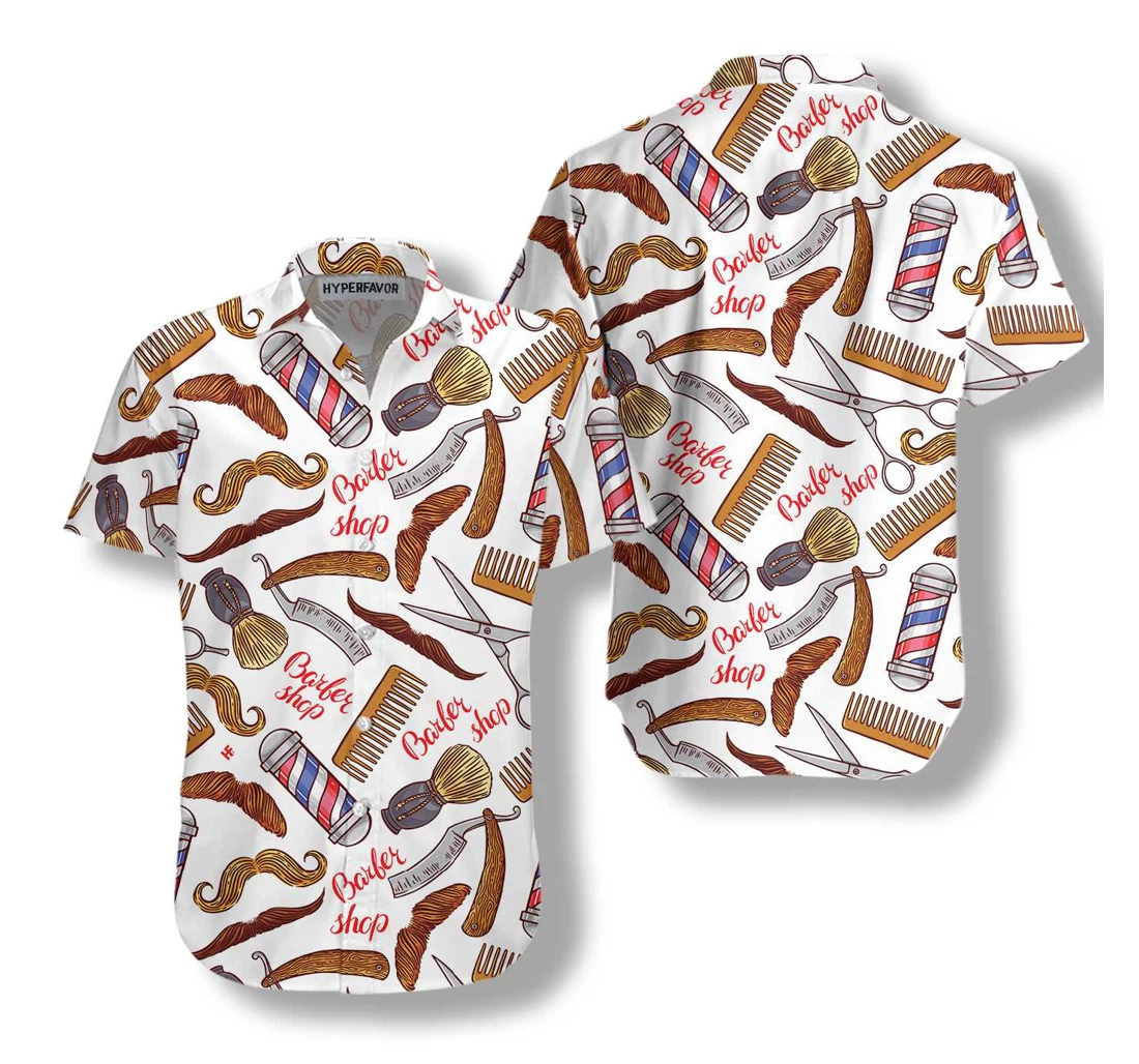 Barber's Life Hawaiian Shirt, Button Up Aloha Shirt For Men, Women