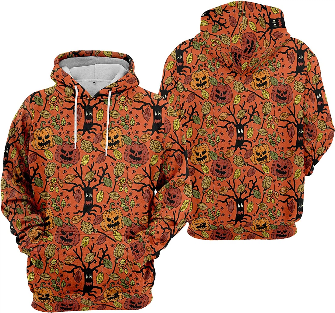 Spider Seamless Pattern Halloween - 3D Printed Pullover Hoodie