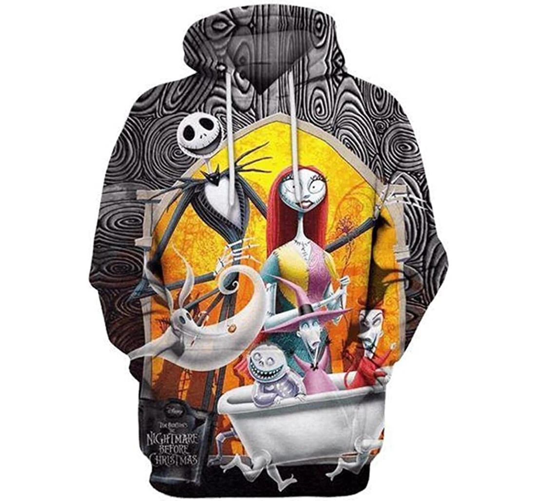 Halloween Nightmare Jack Skellington Sally - 3D Printed Pullover Hoodie