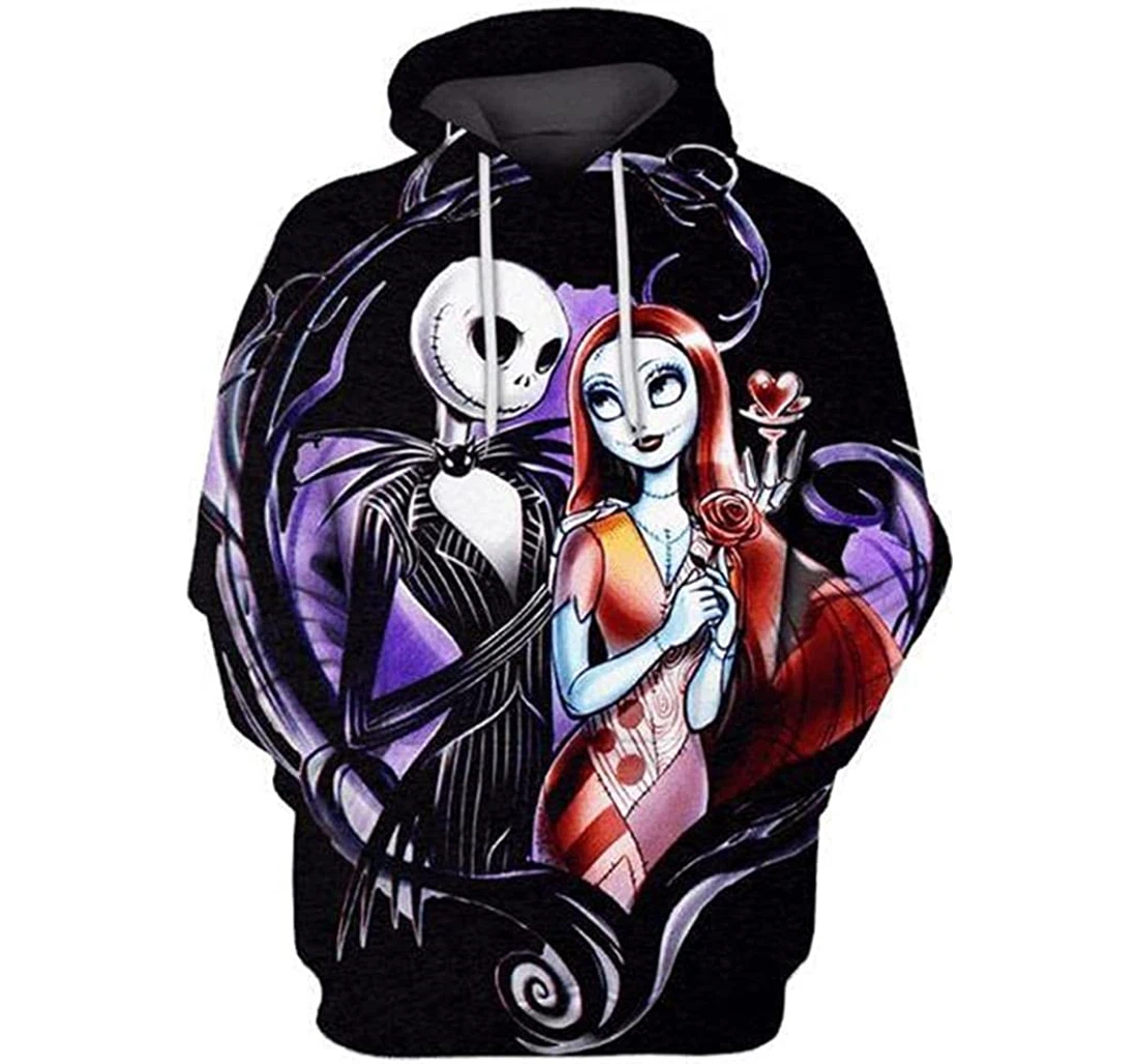 Jack Sally The Nightmare Before Christmas - 3D Printed Pullover Hoodie