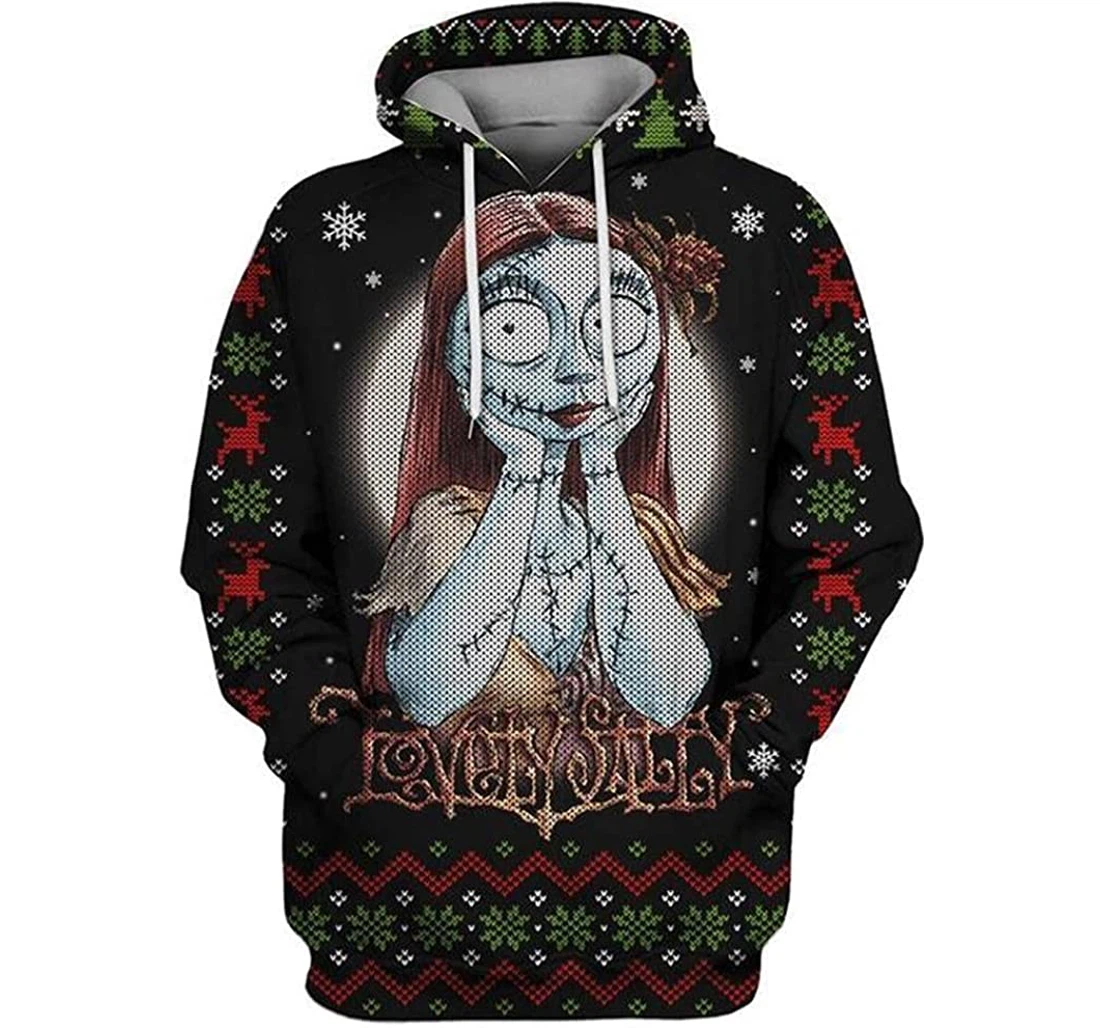 Nightmare Before Christmas Lovely Sally - 3D Printed Pullover Hoodie