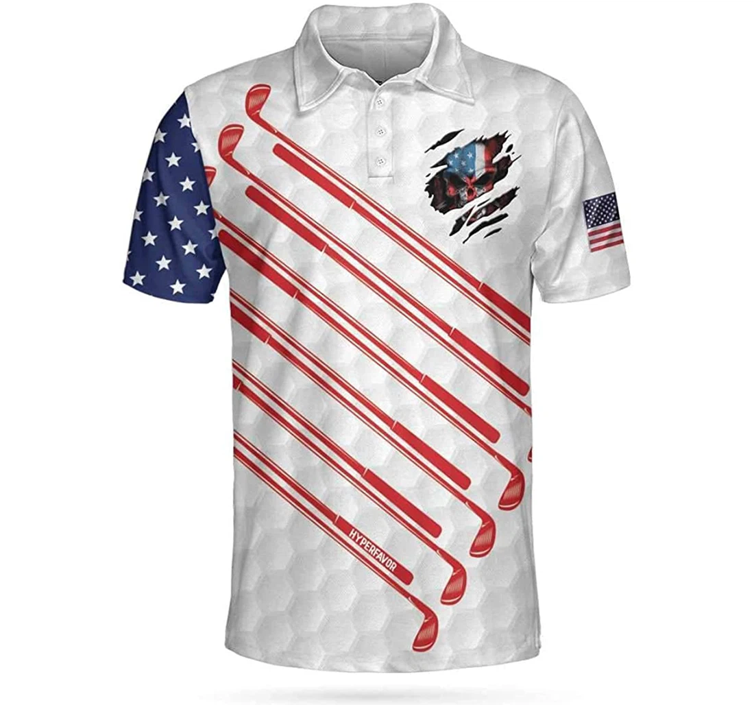 Golf American Flag Bomber Baseball Jersey Us Golf Golf Patriotic - 3D Printed T-shirt