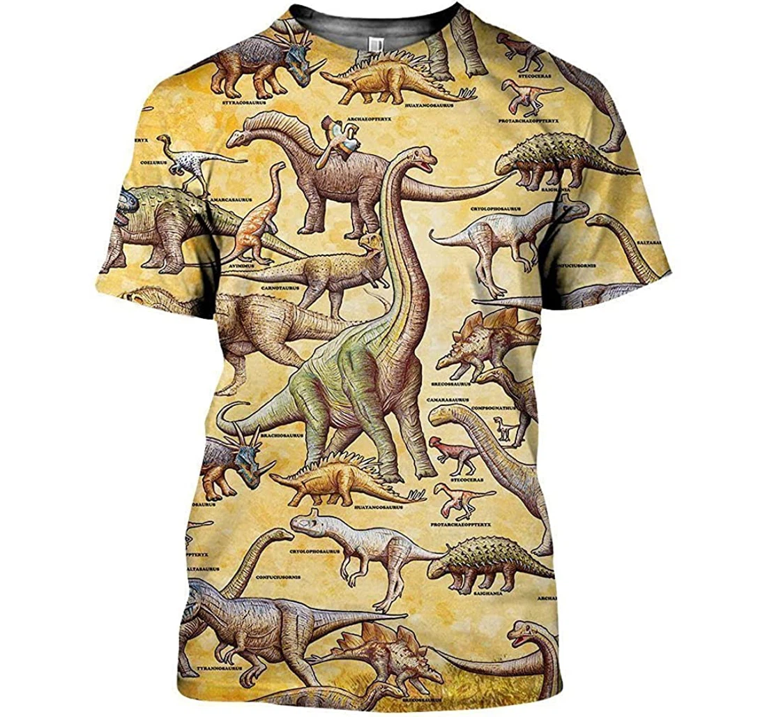 A Lot Of Dinosaurs Art Shirts - 3D Printed T-shirt