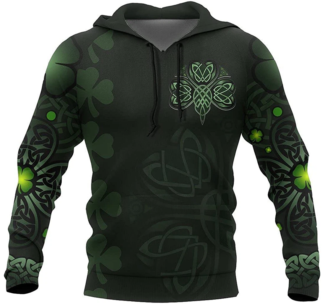 Irish Shamrock Shirts - 3D Printed Pullover Hoodie