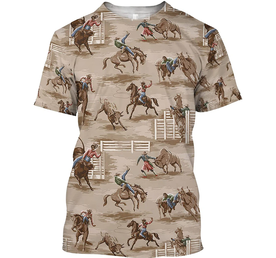 Rodeo Pattern Shirts - 3D Printed T-shirt